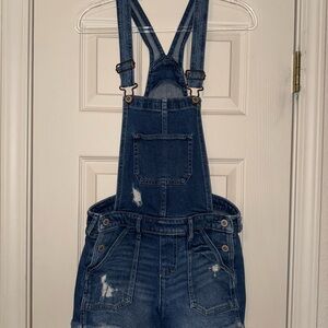 Blue Denim Overall Cutoffs